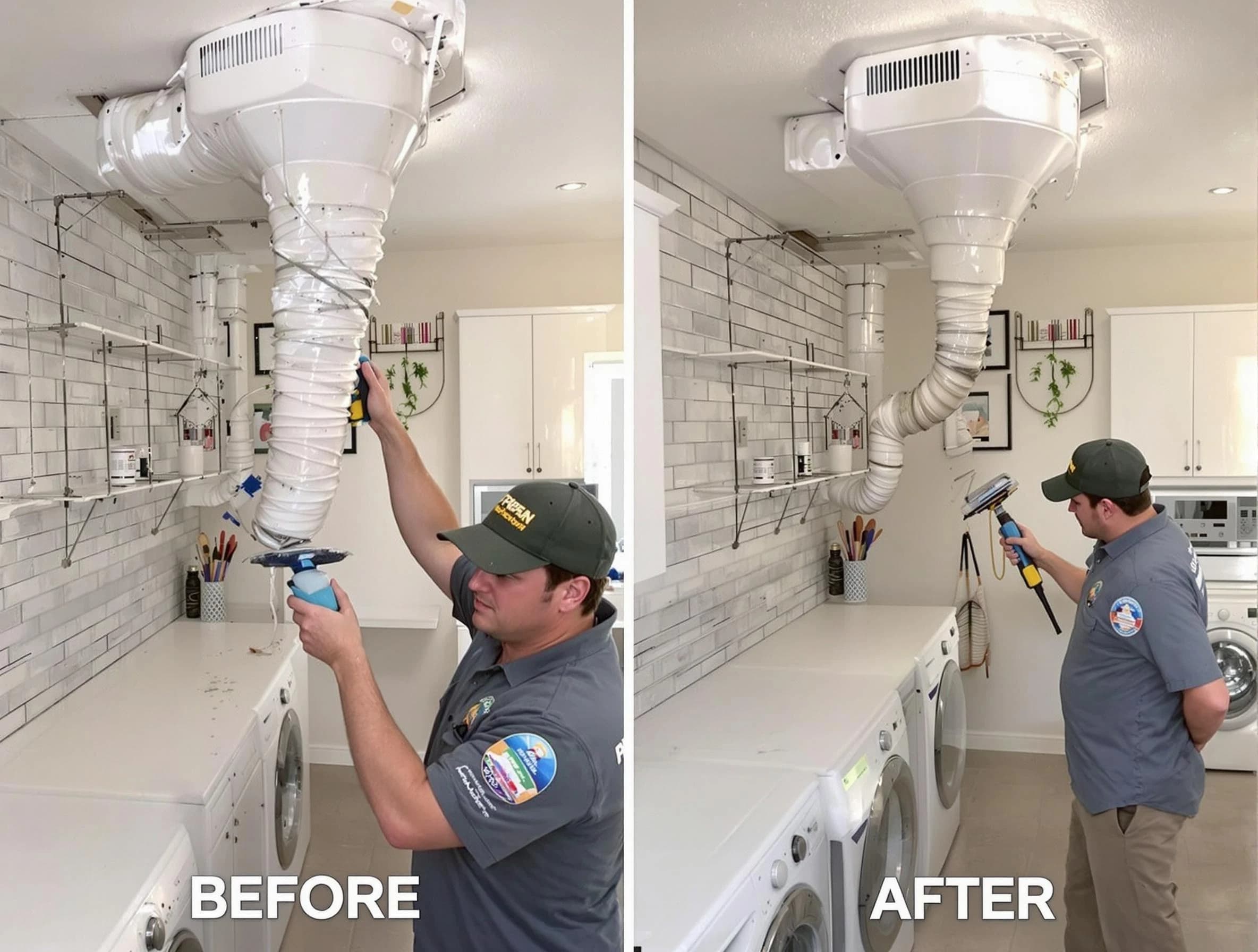 Professional dryer exhaust vent cleaning by Holly Springs Dryer Vent Cleaning in Holly Springs