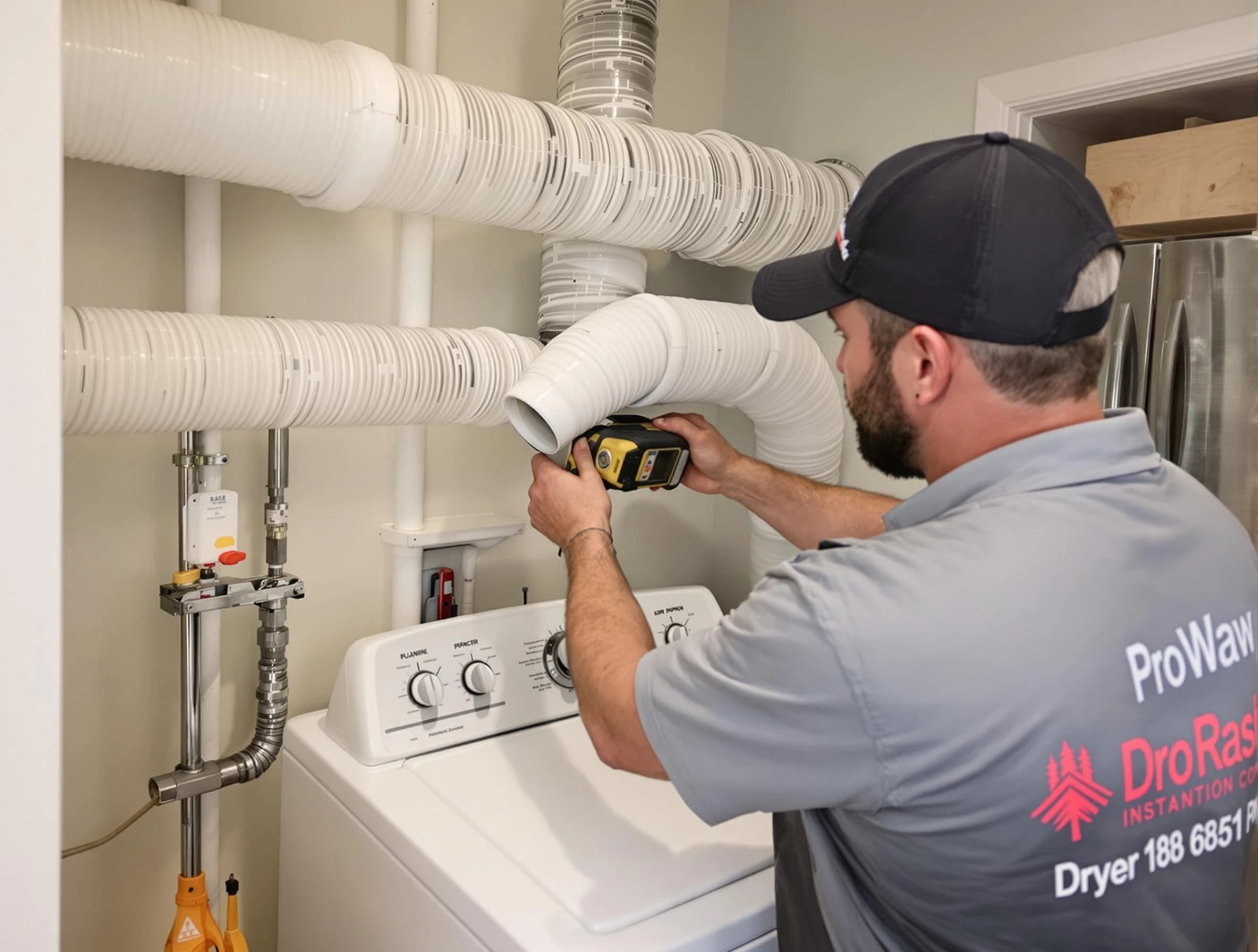Professional dryer vent hose installation by Holly Springs Dryer Vent Cleaning in Holly Springs