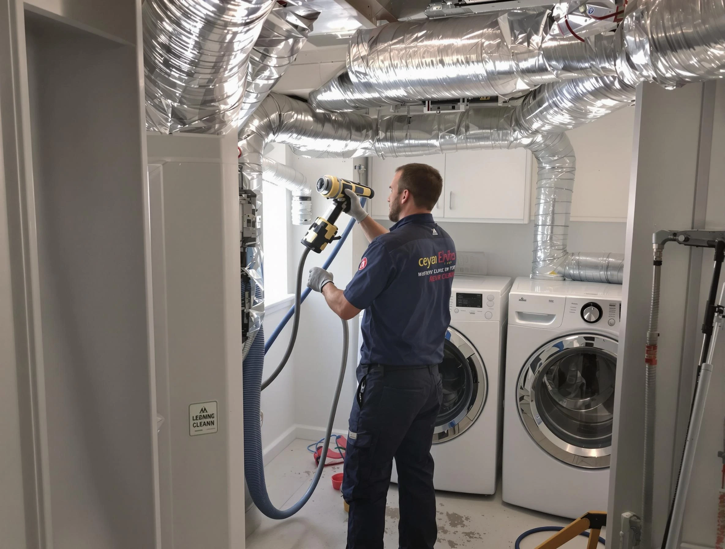 Holly Springs Dryer Vent Cleaning specialist using advanced equipment for thorough duct cleaning in Holly Springs